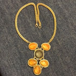 Anthropologie beveled gemmed pendant necklace